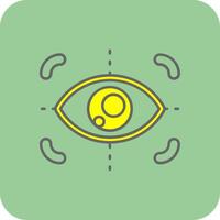 Focus Filled Yellow Icon vector