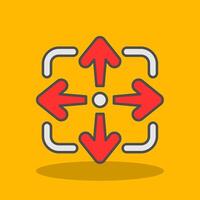 Move Filled Shadow Icon vector