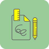 Draft Filled Yellow Icon vector