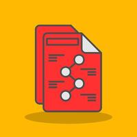 Infographics Filled Shadow Icon vector