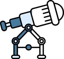 Telescope Filled Half Cut Icon vector