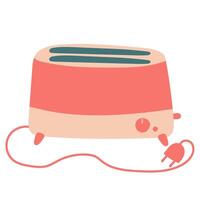 toaster. Small household kitchen electrical appliances. Clip art vector
