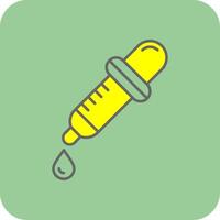 Dropper Filled Yellow Icon vector