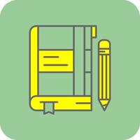 Note Filled Yellow Icon vector