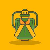 Canteen Filled Shadow Icon vector