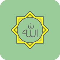 Allah Filled Yellow Icon vector