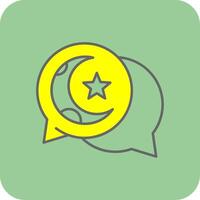 Chat Filled Yellow Icon vector