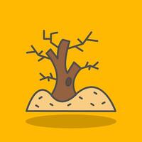 árbol lleno sombra icono vector