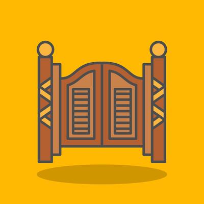 Saloon Filled Shadow Icon
