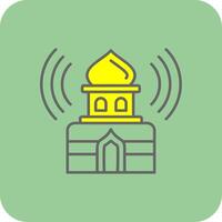 Adhan Filled Yellow Icon vector