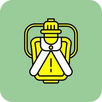 Canteen Filled Yellow Icon vector