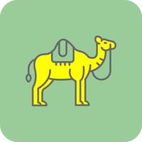Camel Filled Yellow Icon vector