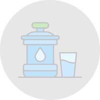 Zamzam Line Filled Light Circle Icon vector