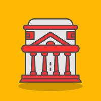Pantheon Filled Shadow Icon vector