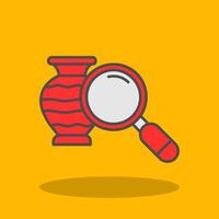 Loupe Filled Shadow Icon vector