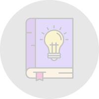 Knowledge Line Filled Light Circle Icon vector