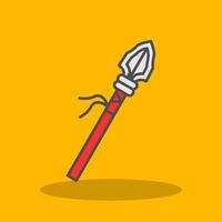 Spear Filled Shadow Icon vector