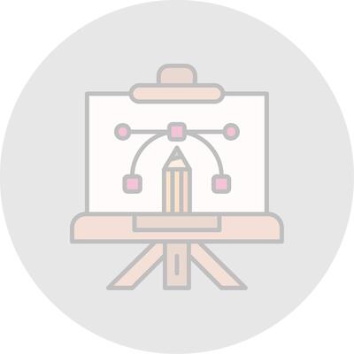 Canvas Line Filled Light Circle Icon