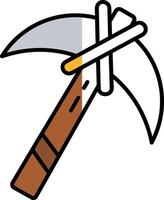 Pickaxe Filled Half Cut Icon vector