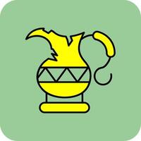 Kettle Filled Yellow Icon vector