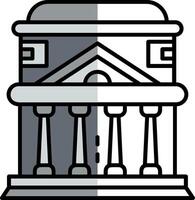 Pantheon Filled Half Cut Icon vector