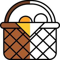 Basket Filled Half Cut Icon vector