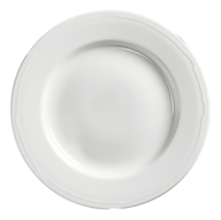 AI generated Clean white ceramic plate on transparent background - stock png. png