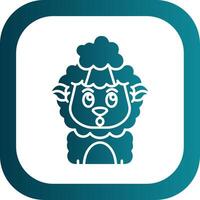 Exploding Glyph Gradient Round Corner Icon vector