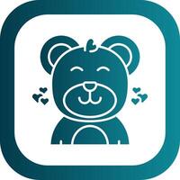 Love Glyph Gradient Round Corner Icon vector