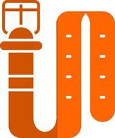 Belt Glyph Orange Circle Icon vector