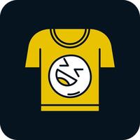 Tee Glyph Two Color Icon vector