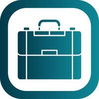 Briefcase Glyph Gradient Round Corner Icon vector