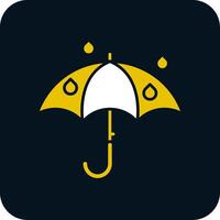 Umbrella Glyph Two Color Icon vector