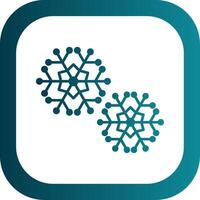 Snowflakes Glyph Gradient Round Corner Icon vector