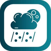 Hail Glyph Gradient Round Corner Icon vector