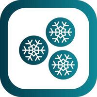 Snowball Glyph Gradient Round Corner Icon vector