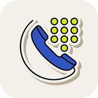 Dial Line Filled White Shadow Icon vector