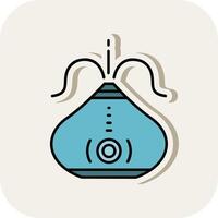 Humidifier Line Filled White Shadow Icon vector