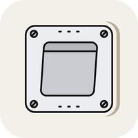 Swtich Line Filled White Shadow Icon vector