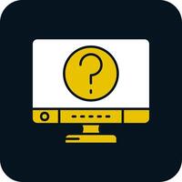 Question Glyph Two Color Icon vector