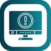 Error Glyph Gradient Round Corner Icon vector