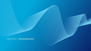 Technology themed dark blue background with wave lines. Futuristic background, suitable for banners, posters, web, presentations, wallpapers vector