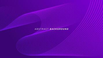 Abstract glowing wave lines on dark purple background. Dynamic wave pattern. Modern flowing wavy lines. Futuristic technology concept. Suit for banner, poster, cover, brochure, flyer, website vector