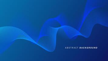 Technology themed dark blue background with wave lines. Futuristic background, suitable for banners, posters, web, presentations, wallpapers vector