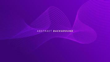 Abstract glowing wave lines on dark purple background. Dynamic wave pattern. Modern flowing wavy lines. Futuristic technology concept. Suit for banner, poster, cover, brochure, flyer, website vector