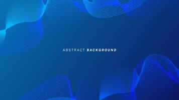 Technology themed dark blue background with wave lines. Futuristic background, suitable for banners, posters, web, presentations, wallpapers vector