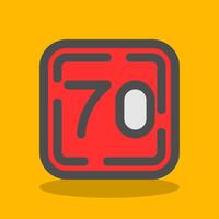 Seventy Filled Shadow Icon vector