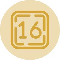 Sixteen Line Yellow Circle Icon vector