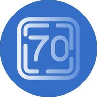 Seventy Gradient Line Circle Icon vector