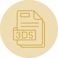 3ds Line Yellow Circle Icon vector